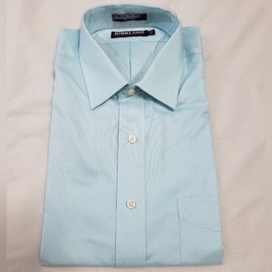 Kirkland Signature • Long Sleeve Dress Shirt • Non-Iron • Blue • 17 x 33